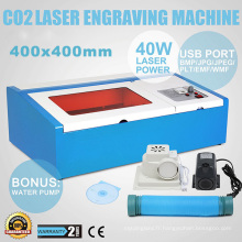 400x400mm 40W CO2 Laser en caoutchouc Machine de coupe